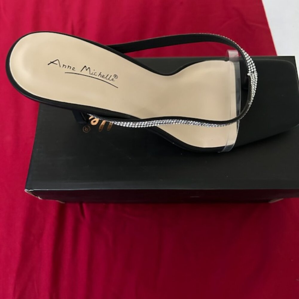 Rhinestone Square-Toe Mules - Picture 3 of 4